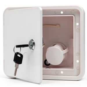 SEAFLO RV Water Inlet Hatch UV-Stabilized ABS White-0