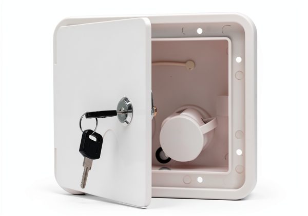 SEAFLO RV Water Inlet Hatch UV-Stabilized ABS White-0