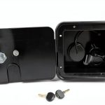 Valterra Black RV Hatch Lockable Gravity/City Water Fill A01-2004BKBU-0