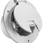 JR Products Round Electric Cable Hatch Polar White 3-1/2" Cutout-0