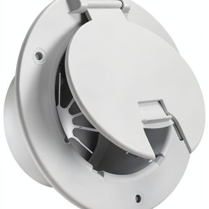 JR Products Round Electric Cable Hatch Polar White 3-1/2" Cutout-0