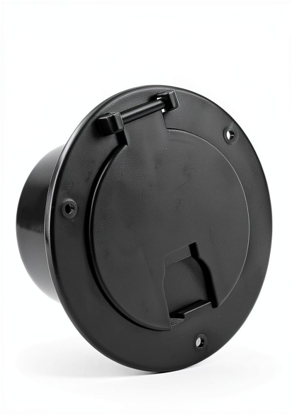 RV Murts Power Cord Hatch Cover Black 5in ABS RV Hatch-3