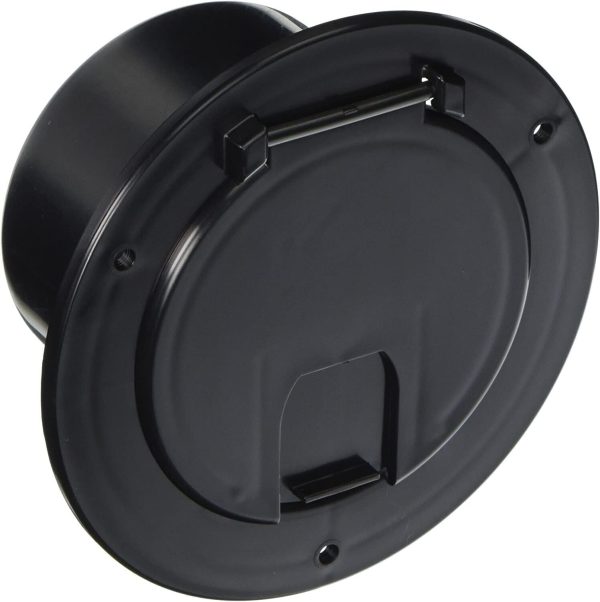 RV Murts Power Cord Hatch Cover Black 5in ABS RV Hatch-7