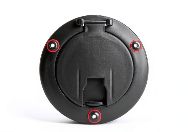 RV Murts Power Cord Hatch Cover Black 5in ABS RV Hatch-2