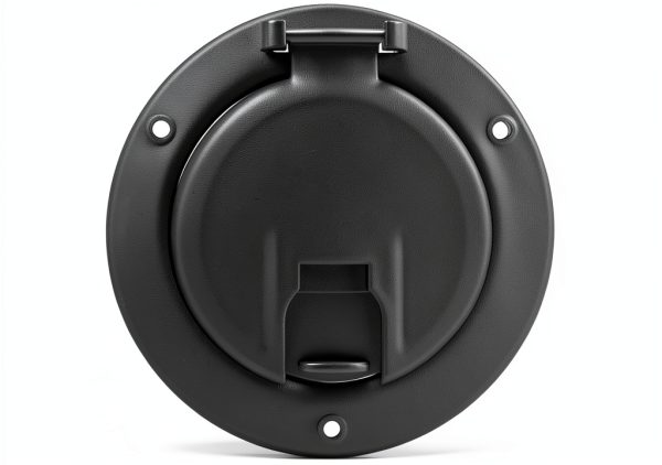 RV Murts Power Cord Hatch Cover Black 5in ABS RV Hatch-6