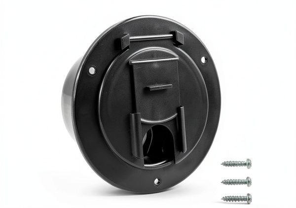 Electrical Hatch 4x4x2 Snap Lid HT-EH02B by Halotronics Black/White-1