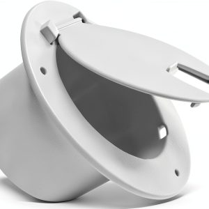 auaurly White Round Cord Hatch Cover Model 5412 Snap‑Lock Design-0