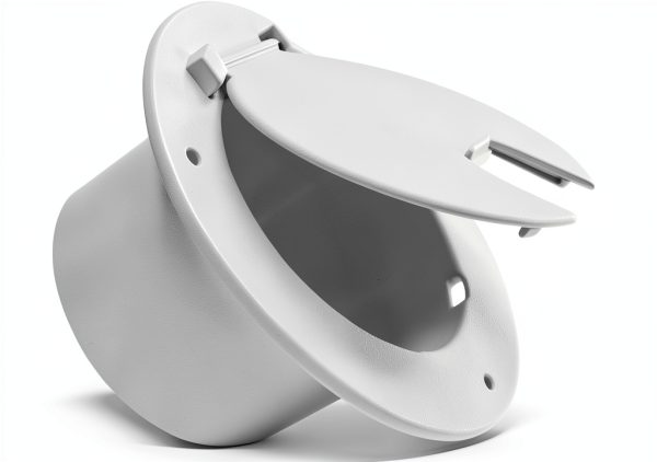 auaurly White Round Cord Hatch Cover Model 5412 Snap‑Lock Design-0