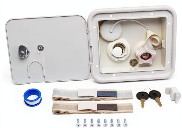 Valterra White RV Access Hatch A01-2004VP Paintable UV Plastic-2