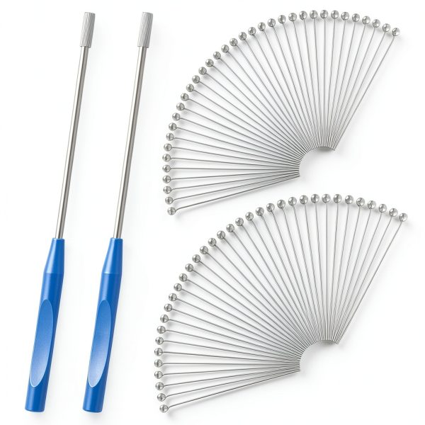 Inoculation Loop 2-Piece Kit salbsever with 70 Chromium Alloy Needles-0