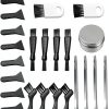 GORGECRAFT 27PCS Pollen Scrapers Kit for Grinder Including Plastic Cleaning Brush Black Pollen Scrapers Stainless Steel Spatula Micro Scoop and Aluminium Tin Cans for Grinder Pollen Scrapers-0