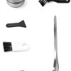 GORGECRAFT 27PCS Pollen Scrapers Kit for Grinder Including Plastic Cleaning Brush Black Pollen Scrapers Stainless Steel Spatula Micro Scoop and Aluminium Tin Cans for Grinder Pollen Scrapers-1
