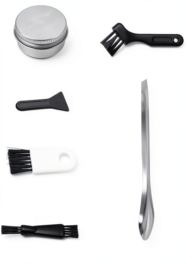 GORGECRAFT 27PCS Pollen Scrapers Kit for Grinder Including Plastic Cleaning Brush Black Pollen Scrapers Stainless Steel Spatula Micro Scoop and Aluminium Tin Cans for Grinder Pollen Scrapers-1