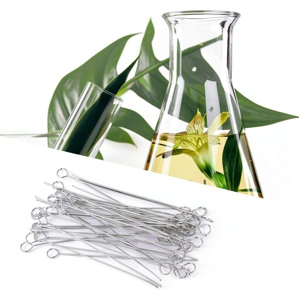 Inoculating Loop Nichrome Tips, 50PCS Nickel Chromium Wire Reusable Inoculating Loop Holders Nichrome Needle Tips Inoculation for Laboratory Classroom(3mm)-5