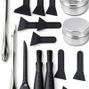 GORGECRAFT 18PCS Pollen Scrapers Kit with Brushes, Metal Spatulas-0