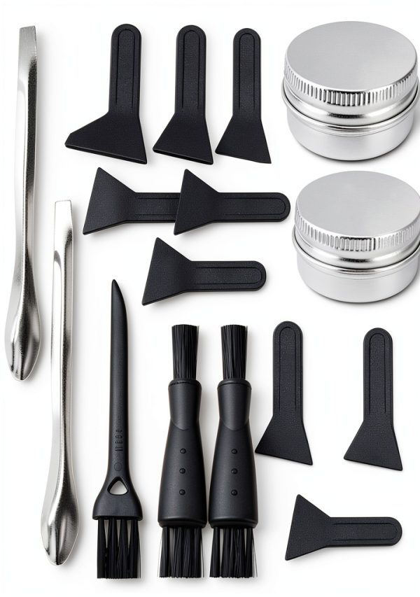 GORGECRAFT 18PCS Pollen Scrapers Kit with Brushes, Metal Spatulas-0