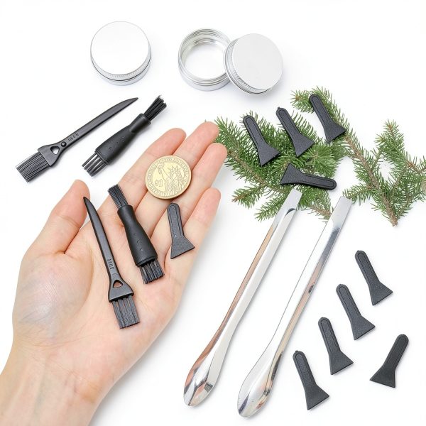 GORGECRAFT 18PCS Pollen Scrapers Kit with Brushes, Metal Spatulas-2