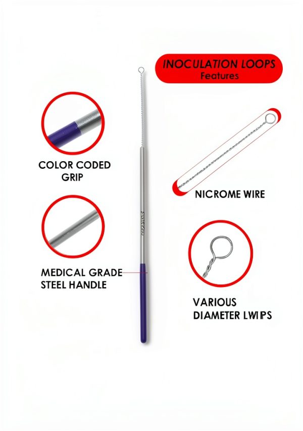 Reusable Inoculating Loops Set PakCan 5 Pack Cell Streaking Tools-2